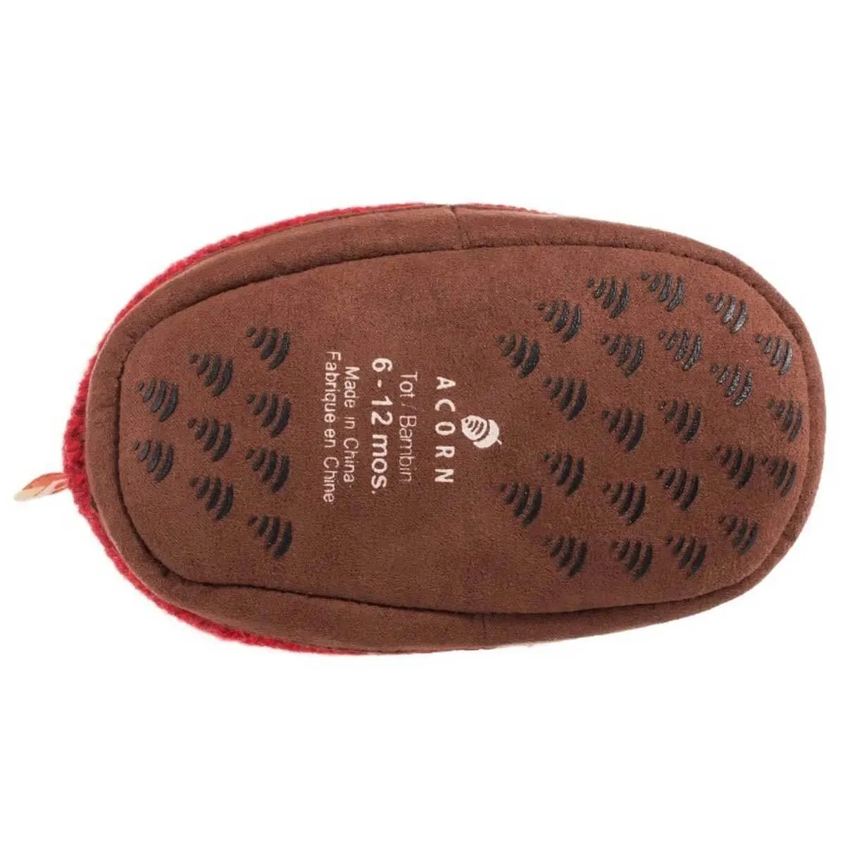 Acorn Kids' Slippers - Easy Bootie, Red Ragg Wool, TM | A10157BFPTM