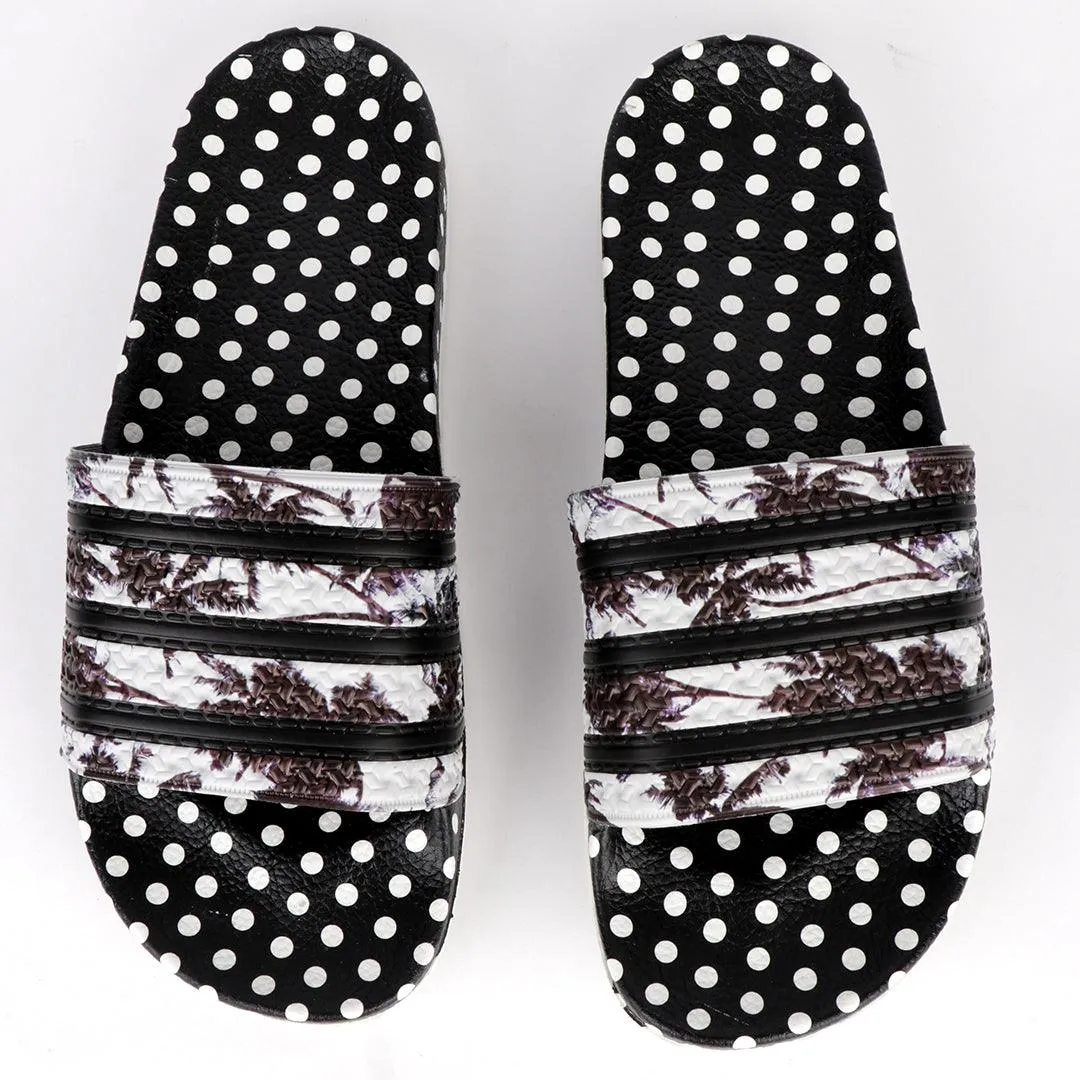 AD Soft Premium Polkadot  Designed Comfort Slide-Black