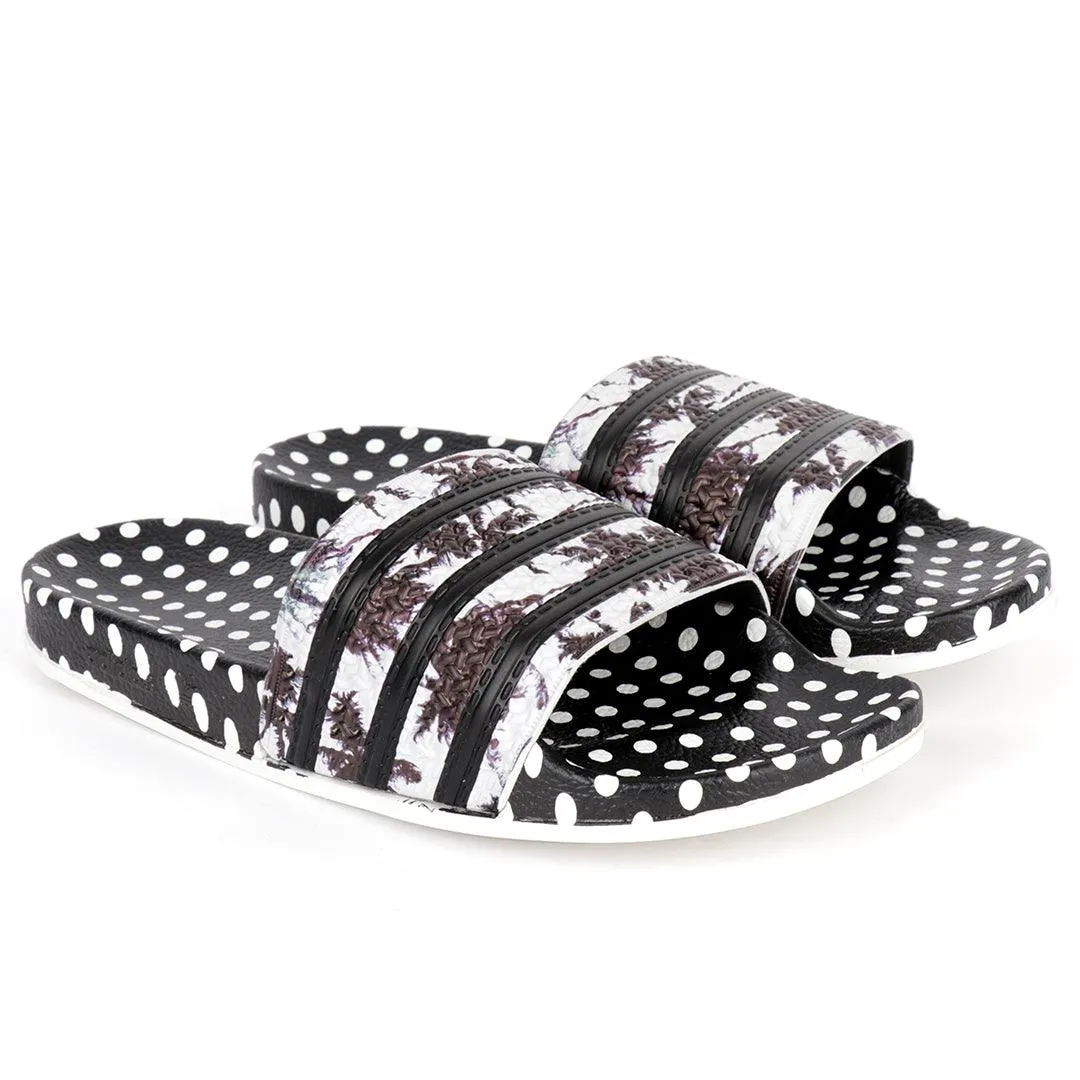 AD Soft Premium Polkadot  Designed Comfort Slide-Black