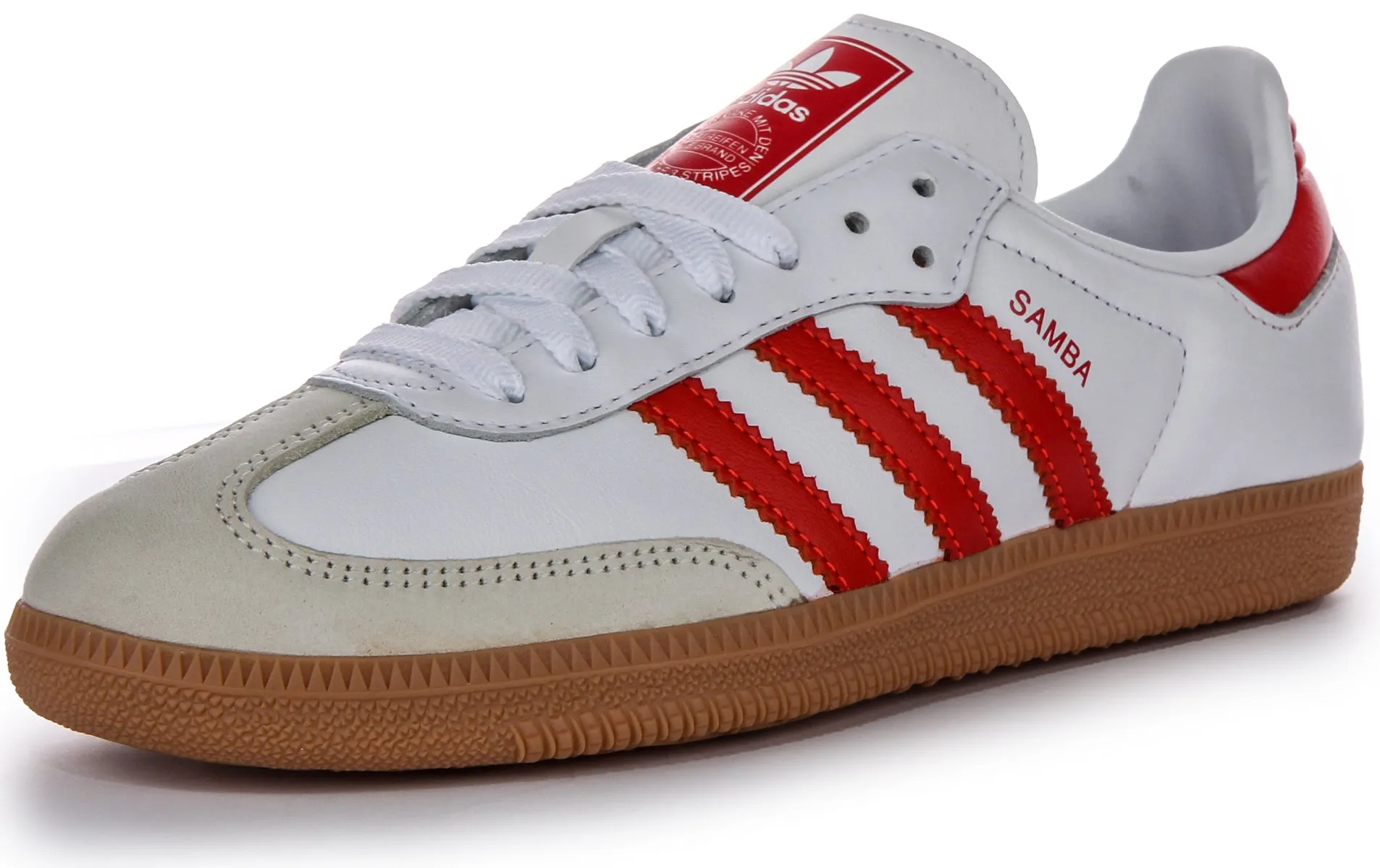 Adidas Samba OG In White Red For Women