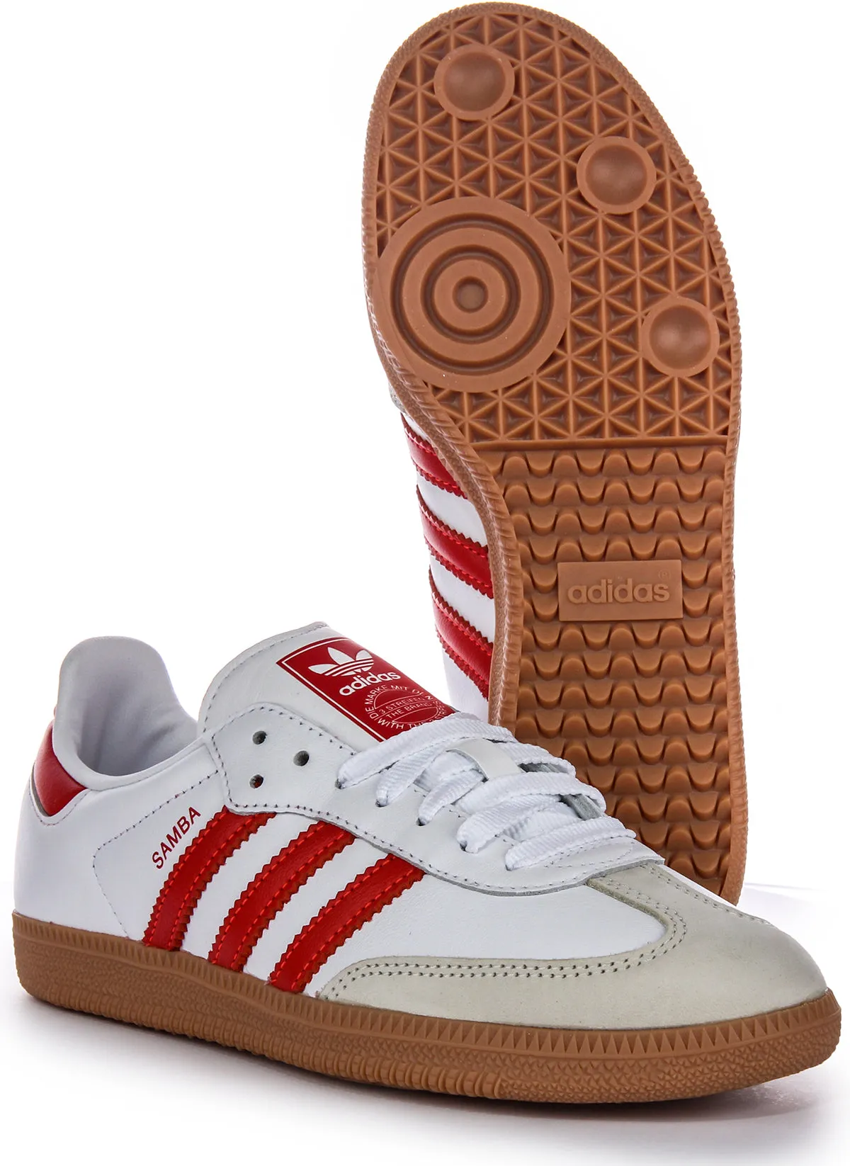 Adidas Samba OG In White Red For Women