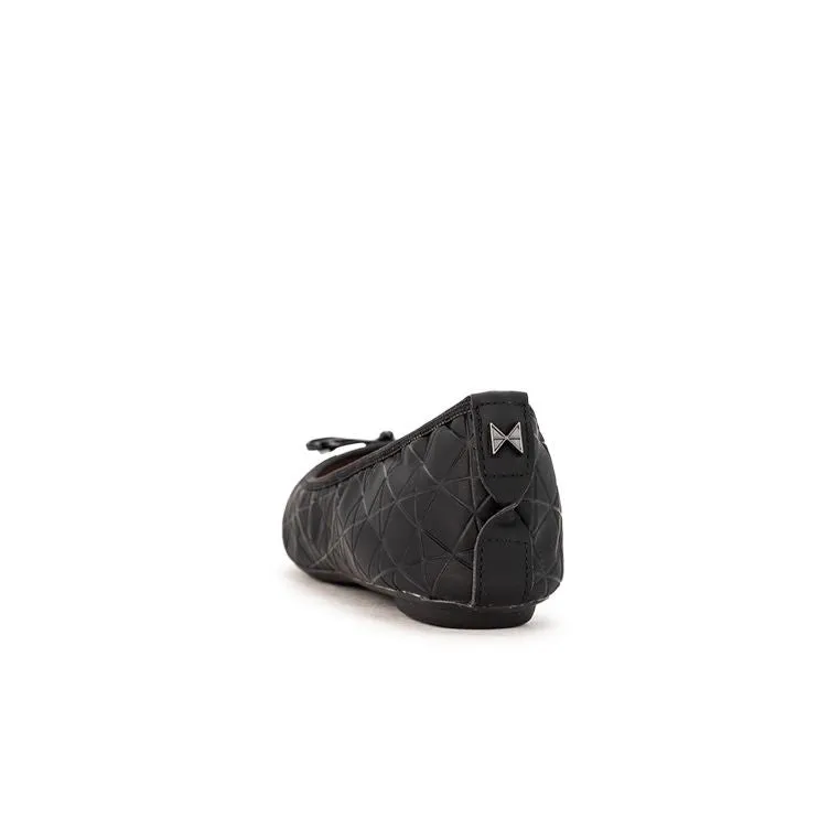 ANNIE Ballet Flat Shoes - Black Rubber