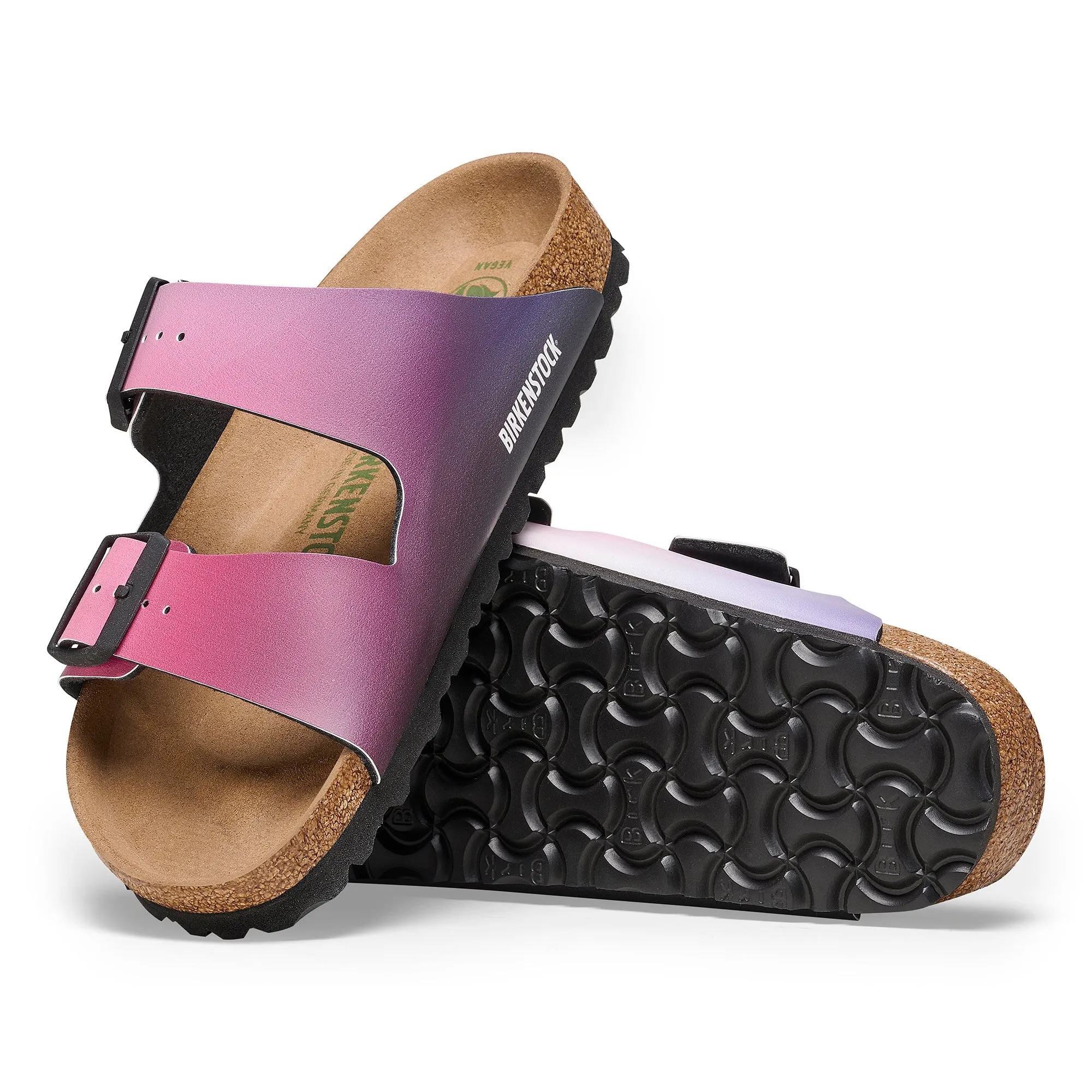 BIRKENSTOCK ARIZONA OMBRE PINK/PURPLE SANDALS