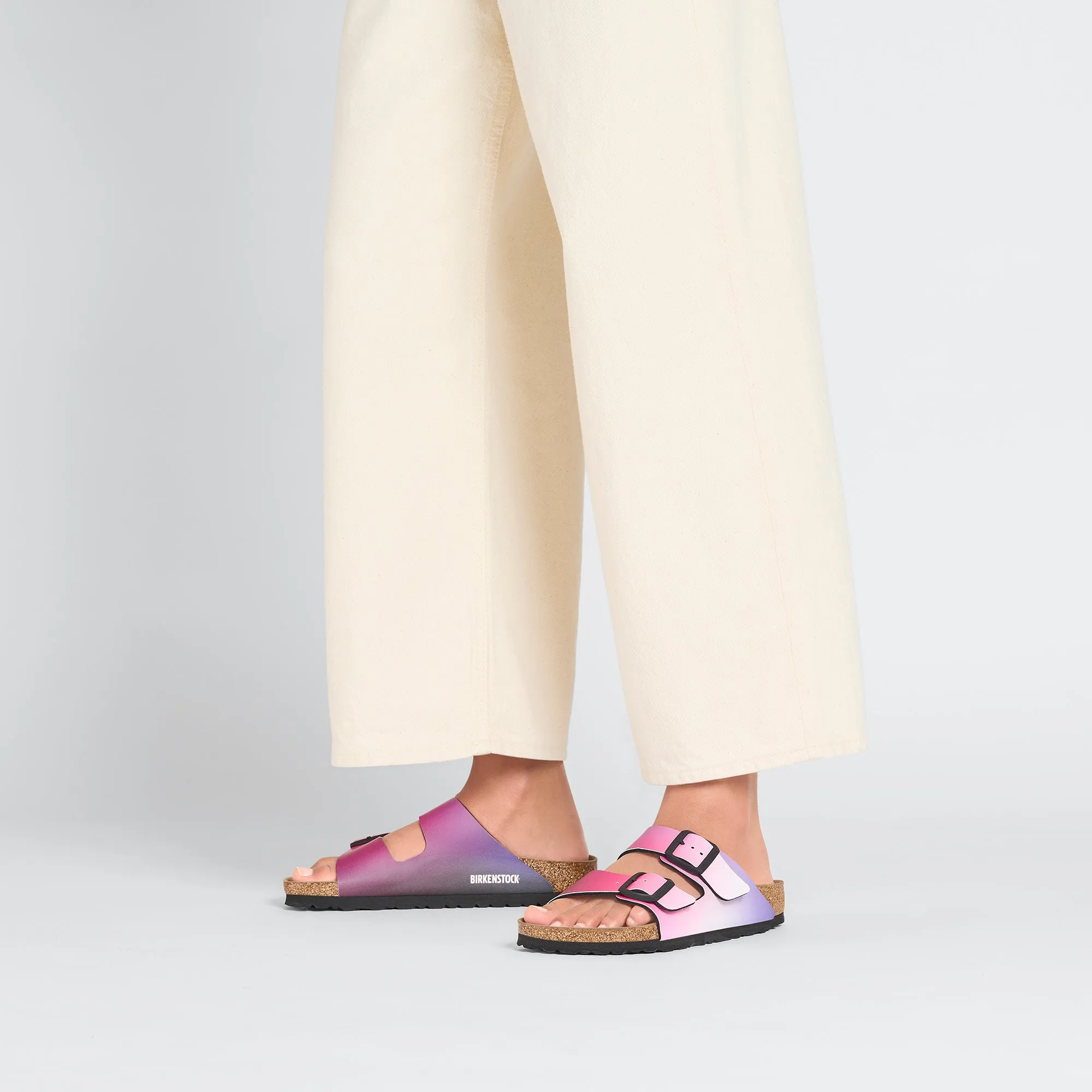 BIRKENSTOCK ARIZONA OMBRE PINK/PURPLE SANDALS