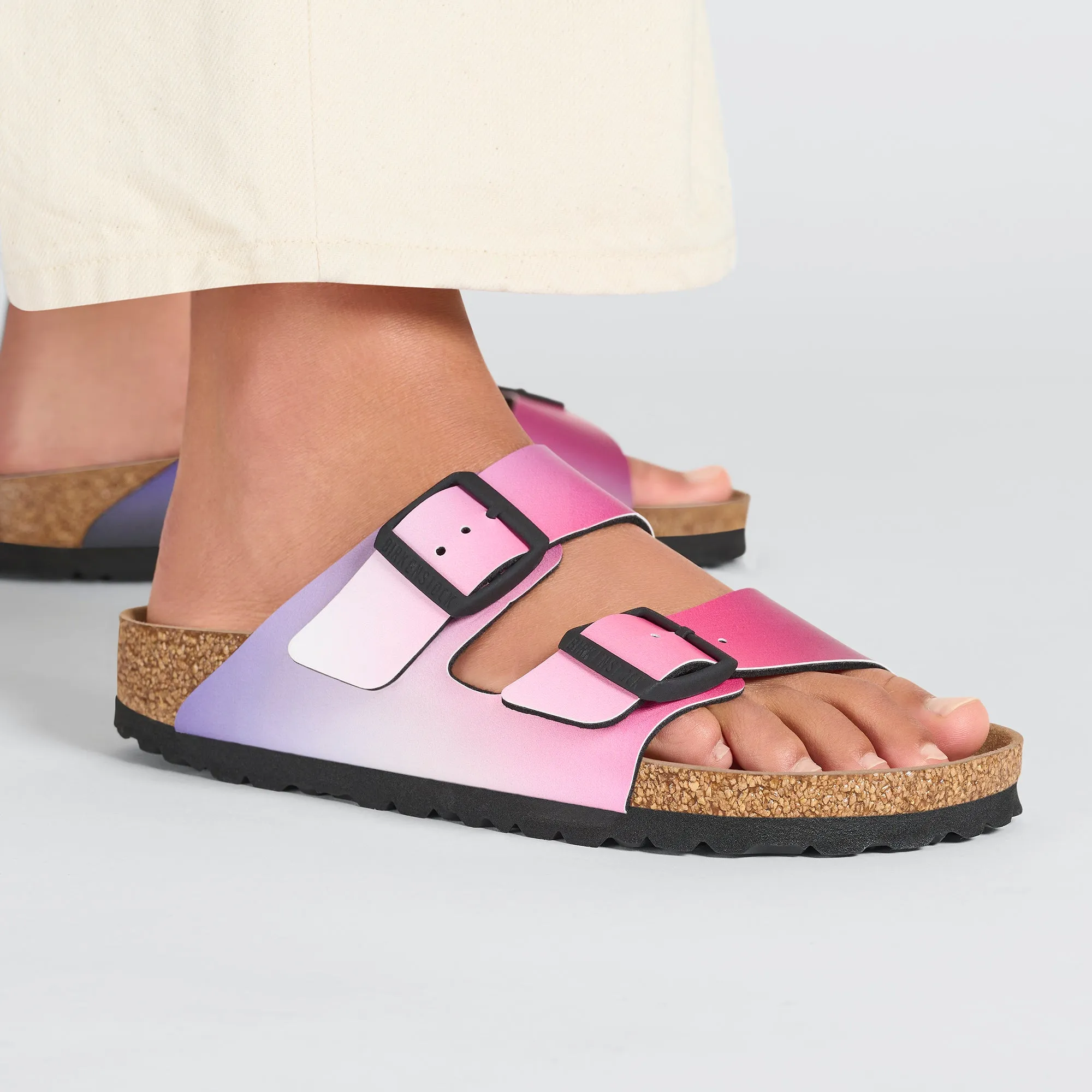 BIRKENSTOCK ARIZONA OMBRE PINK/PURPLE SANDALS