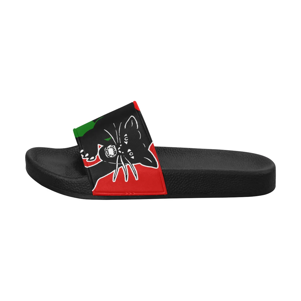 BLACC PANTHER RBG RED Women's Slide Sandals