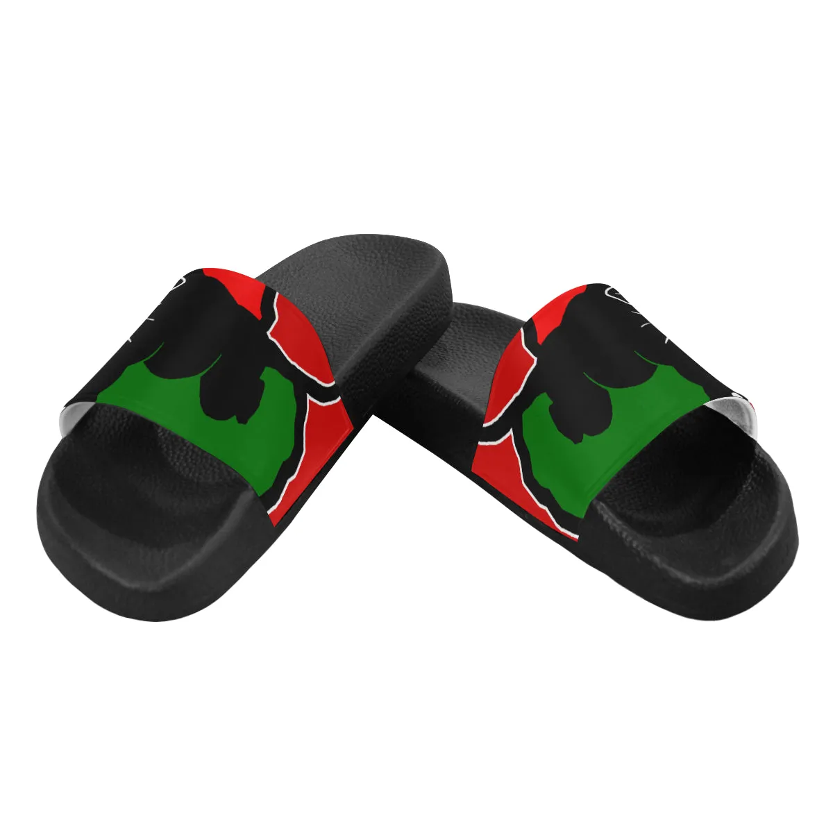 BLACC PANTHER RBG RED Women's Slide Sandals