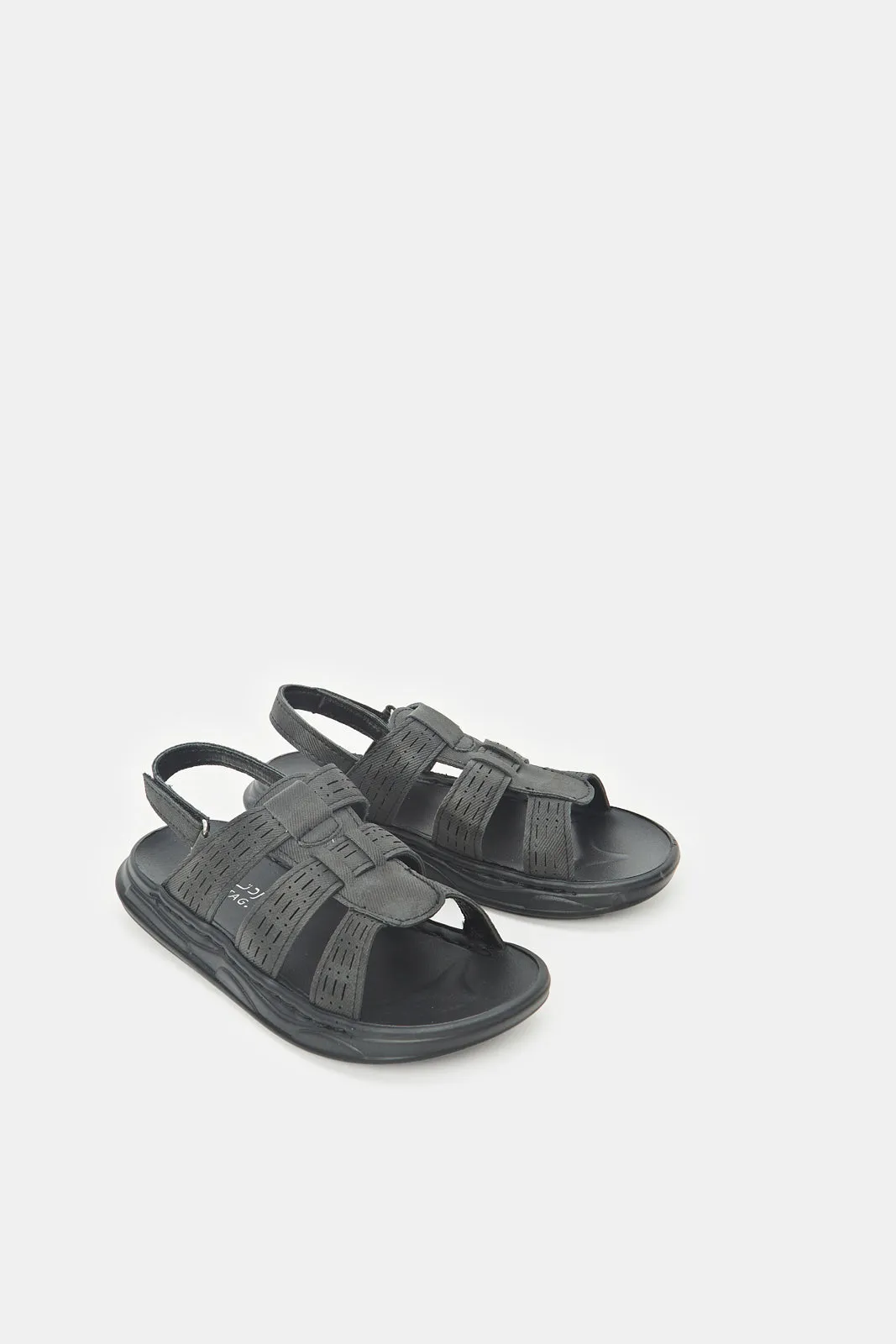 Boys Black Traditional Sandals