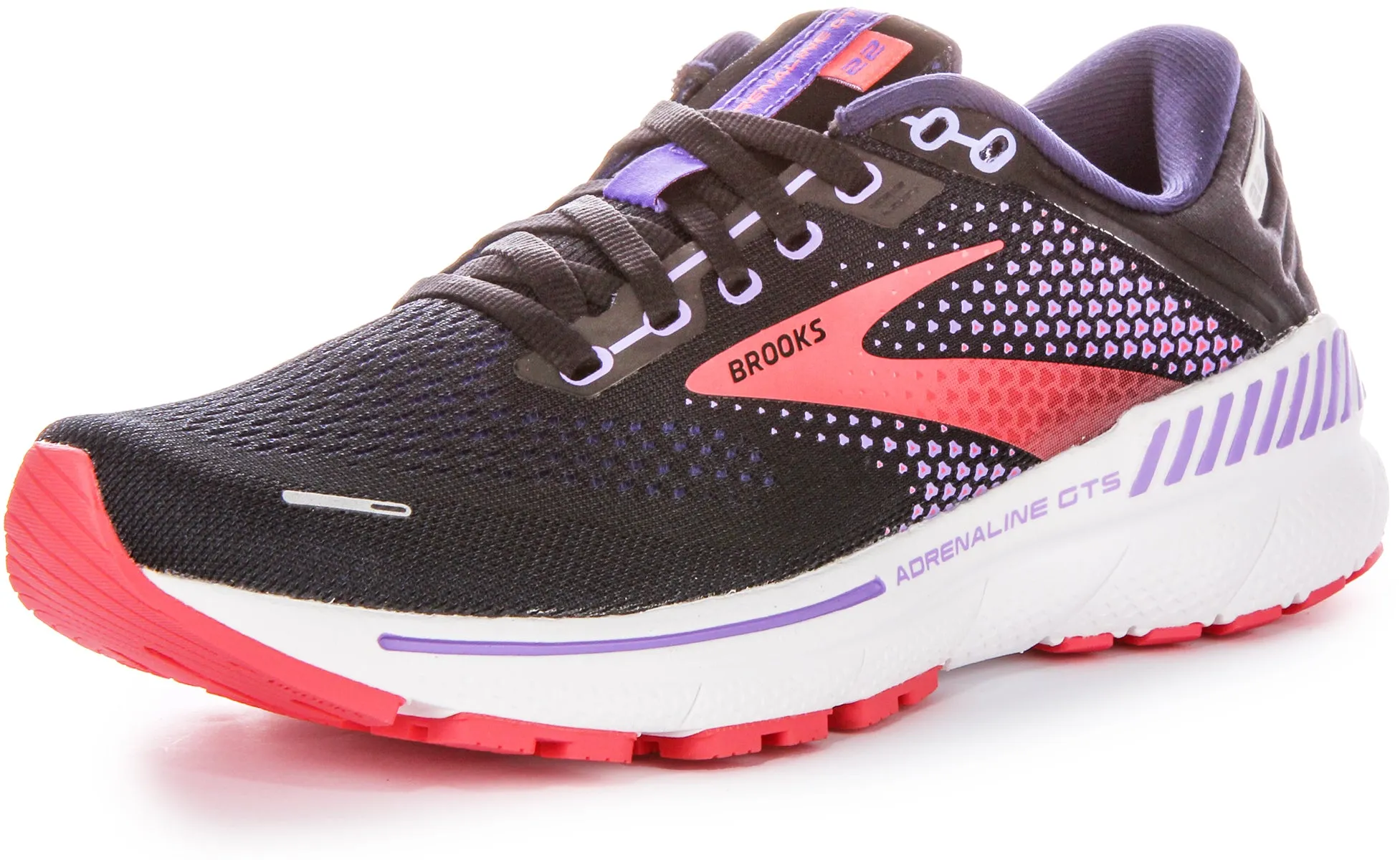 Brooks Adrenaline GTS In Black Purple | Narrow Fit