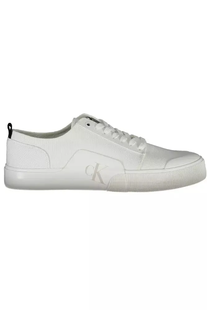 Calvin Klein White Cotton Men Sneaker