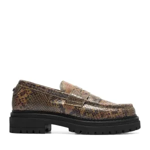 Cashannah Snake Leather Loafers