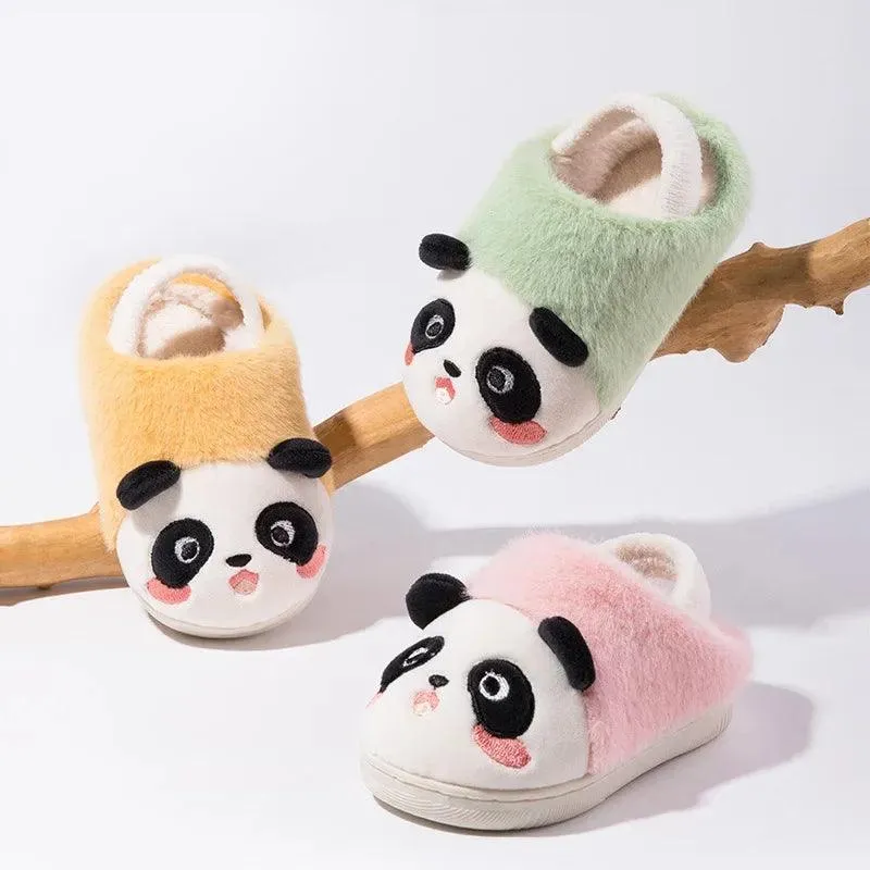 Children's Casual Shoes - Plush Cartoon Panda Slippers for Kids TSS211