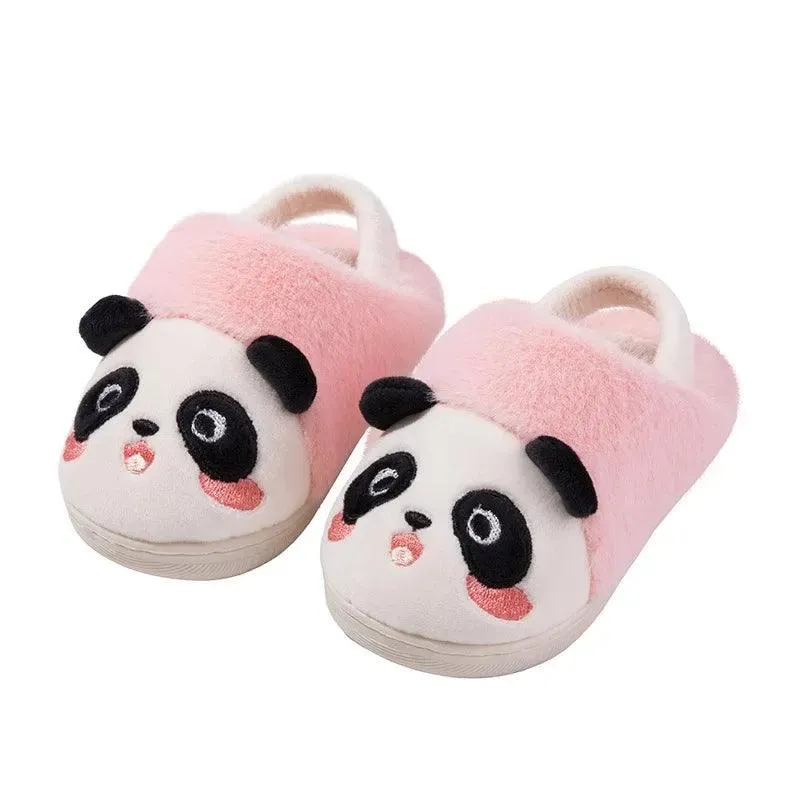 Children's Casual Shoes - Plush Cartoon Panda Slippers for Kids TSS211