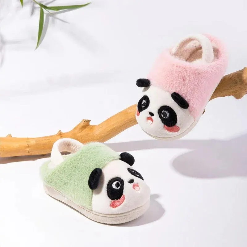 Children's Casual Shoes - Plush Cartoon Panda Slippers for Kids TSS211