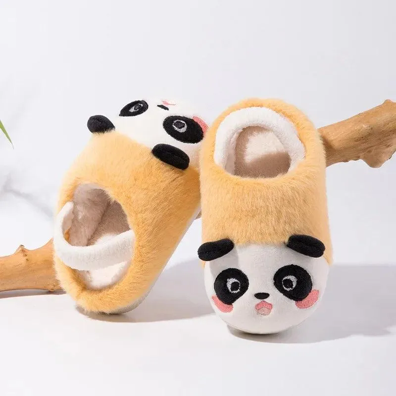 Children's Casual Shoes - Plush Cartoon Panda Slippers for Kids TSS211