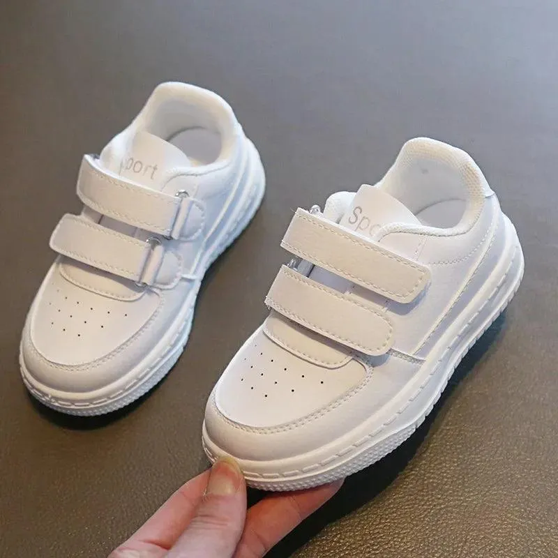 Children's Casual Shoes - Soft Bottom White Sneakers - TSS315