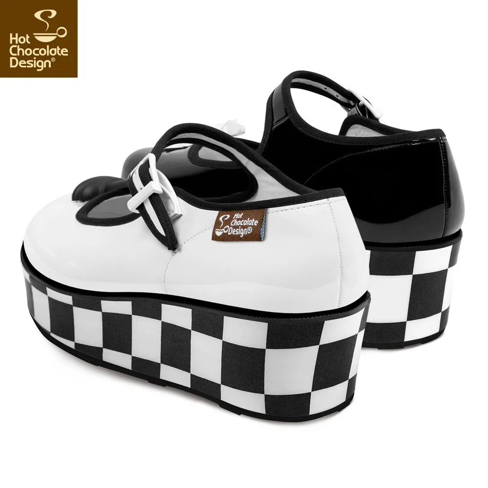 Chocolaticas® CHECK MATE Women's Mary Jane Platform