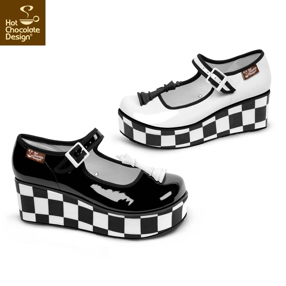 Chocolaticas® CHECK MATE Women's Mary Jane Platform