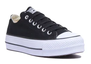 Converse 560250C CT All Star Low Platform Trainer In Black White For Women