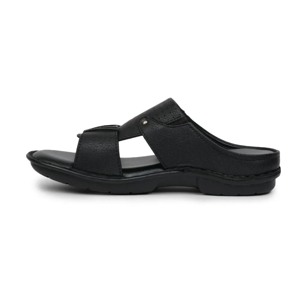 Coolers By Liberty AVN-07 Casual Black Slippers For Men