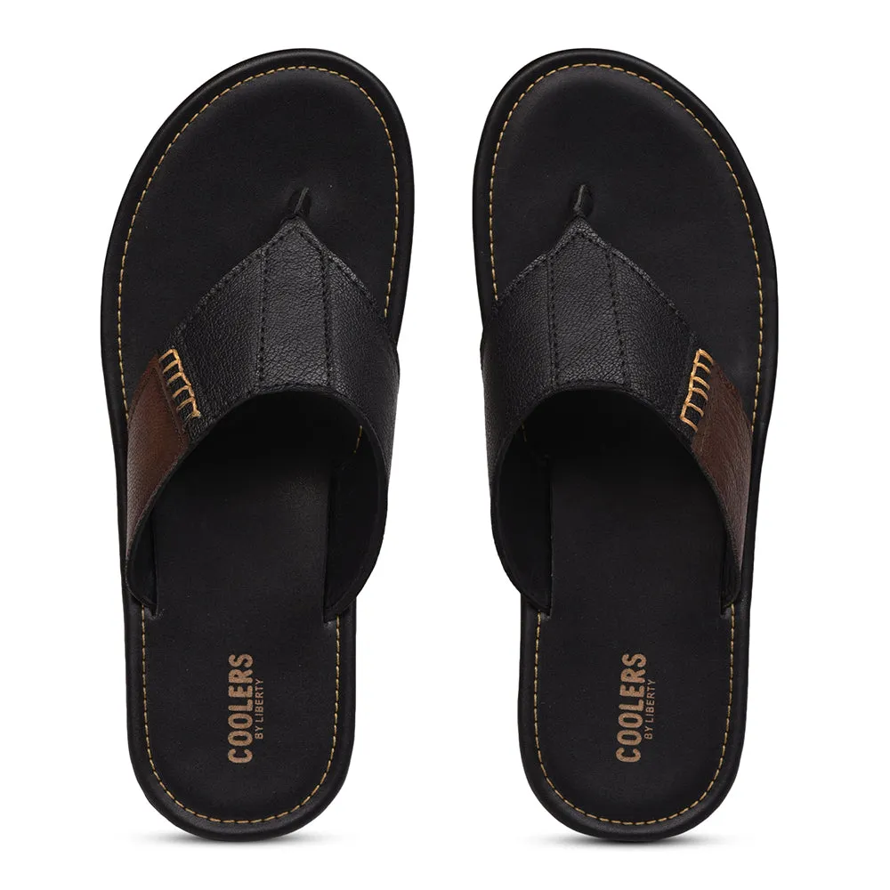 Coolers By Liberty AVN-13 Casual Black Slippers For Men