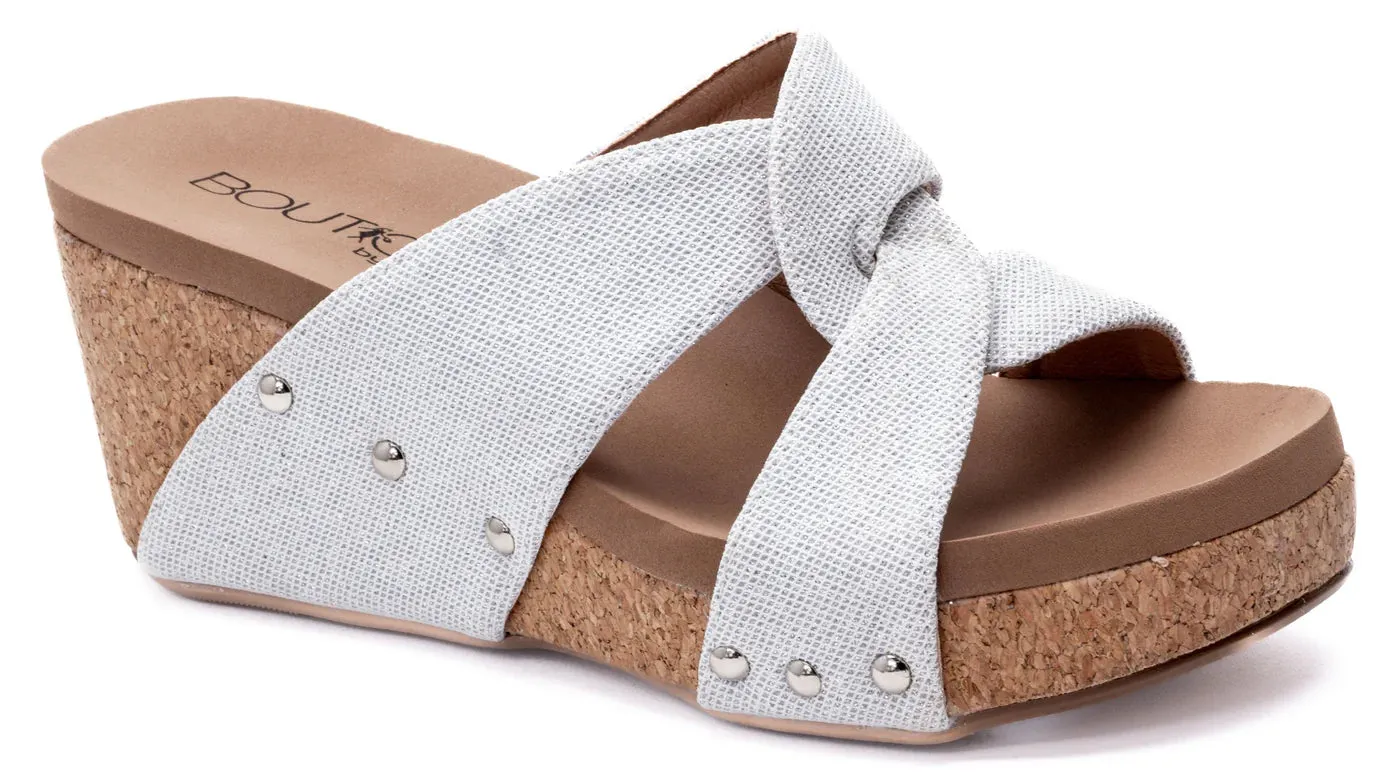 Corky's Bonny silver wedges shoes