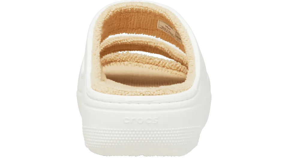 Crocs Classic Cozzy Towel Sandal White Shiitake