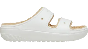 Crocs Classic Cozzy Towel Sandal White Shiitake