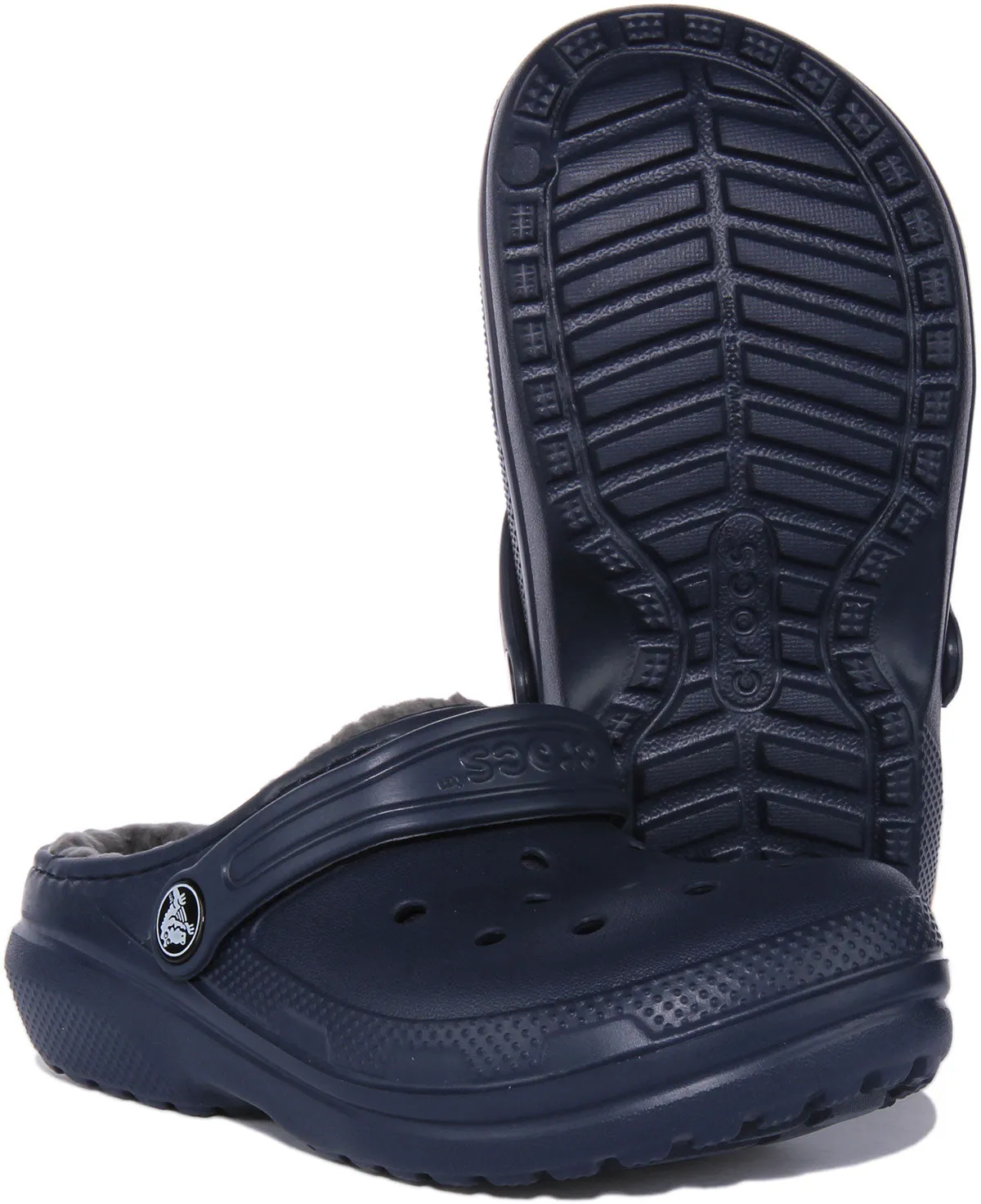 Crocs Classic Lined In Navy For Kids