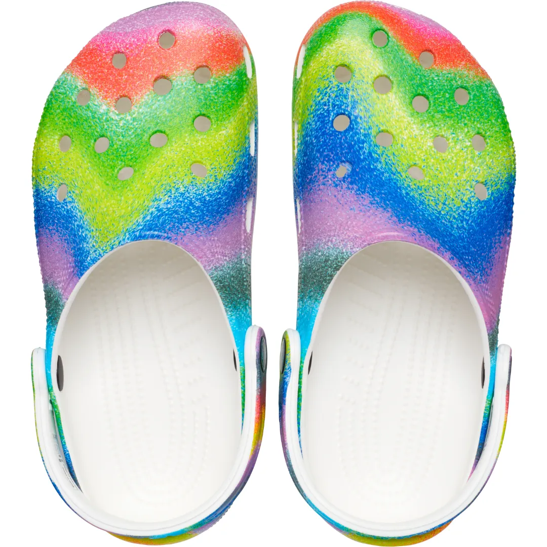 Crocs Classic Spray Dye Clog W White/Multi