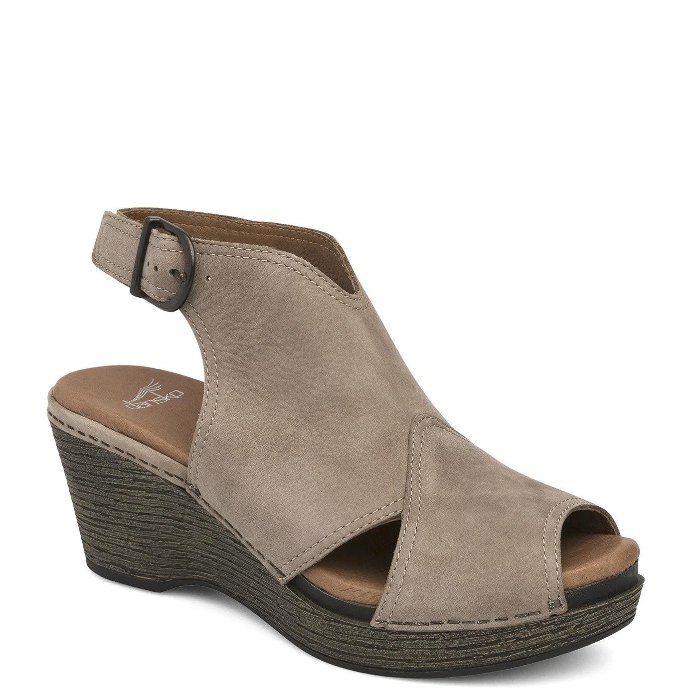 Dansko Women's Vanda Wedge - Taupe Milled Nubuck 1701167000