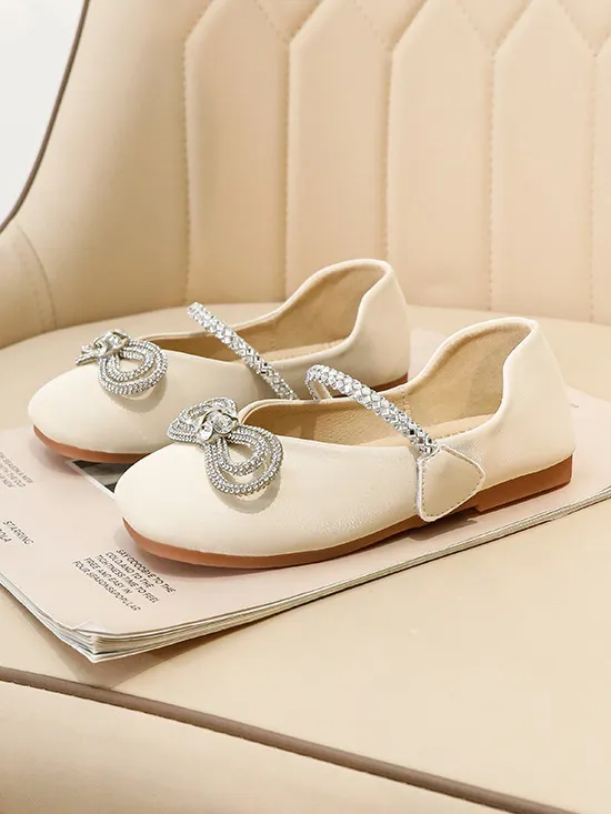 Diamond Bow Ballet Flats by Liv and Mia