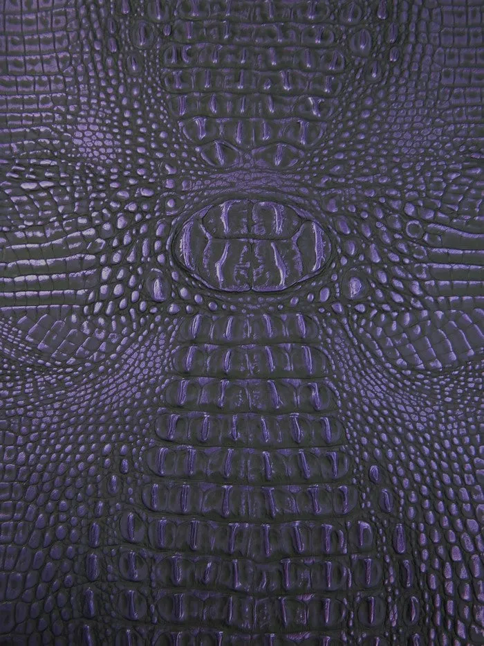 Disco Purple Metallic Caiman Gator Vinyl / 30 Yard Roll