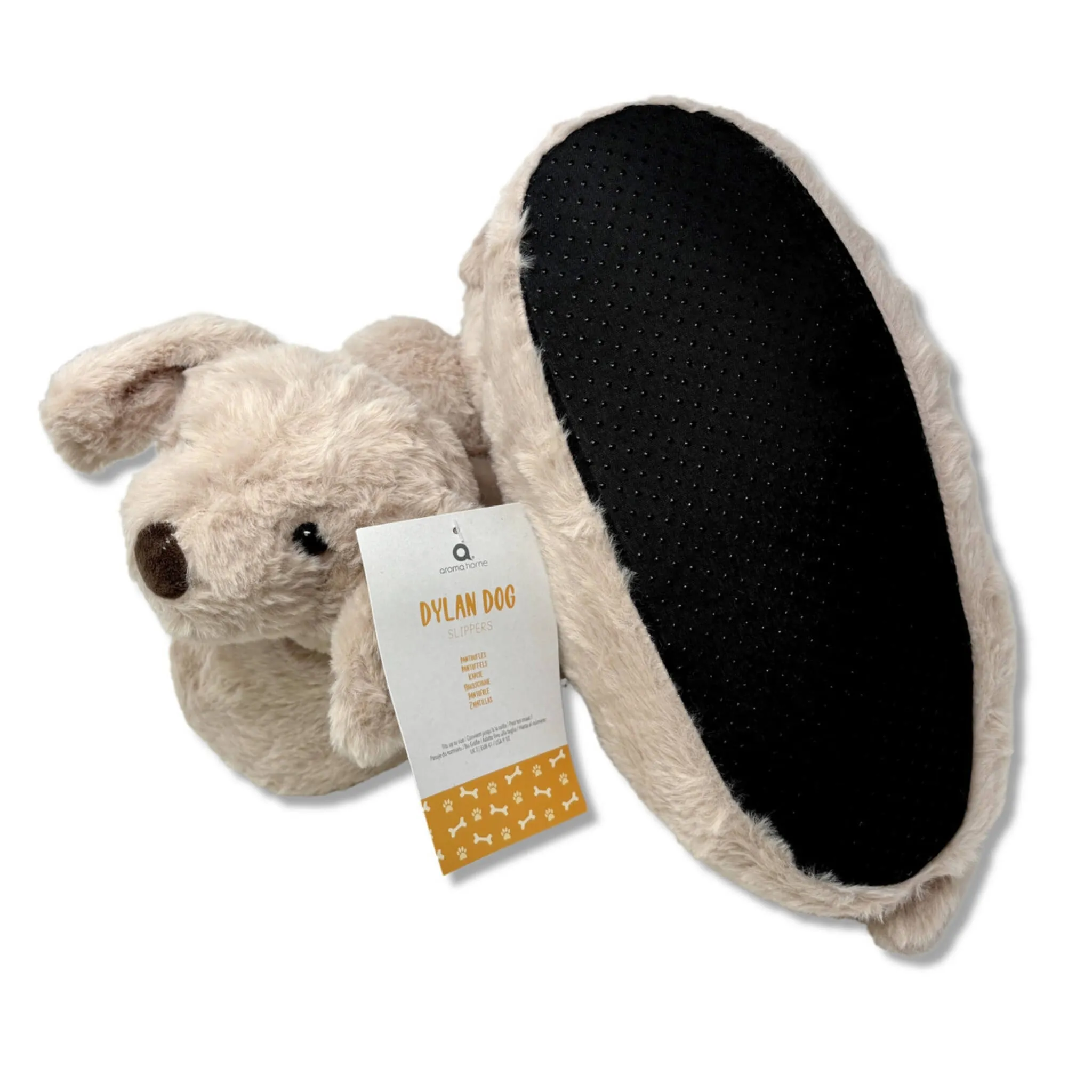 Dylan The Beige Puppy Novelty 3D Slippers