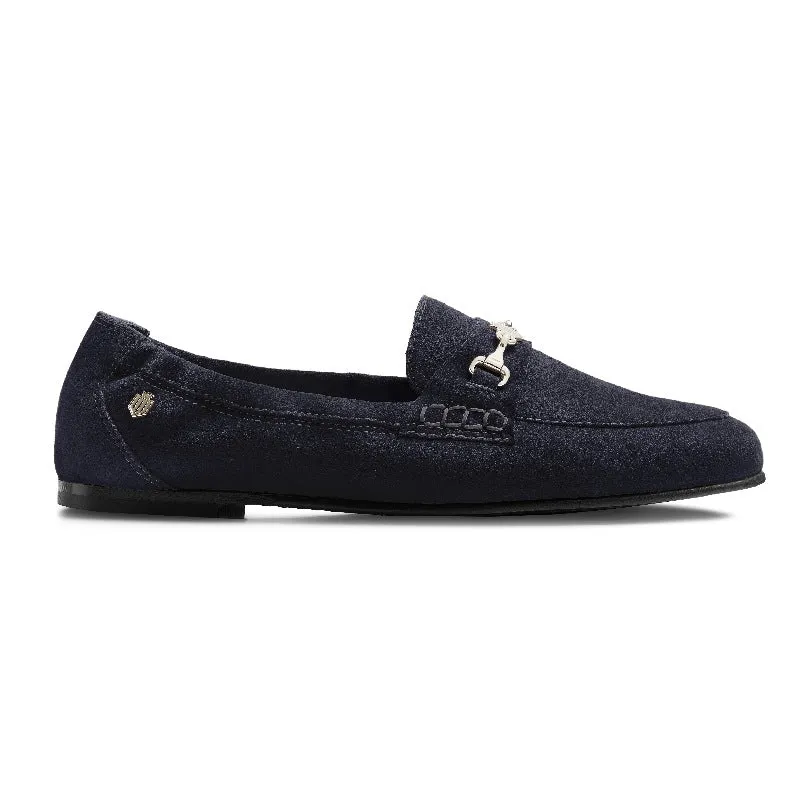 Fairfax & Favor Newmarket Ladies Suede Loafer - Navy