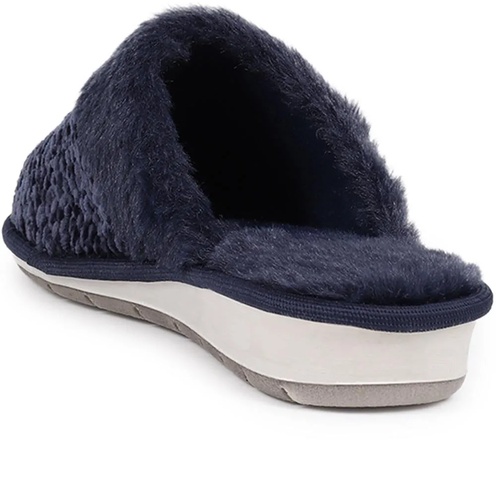 Faux Fur Mule Slippers  - INB40007 / 326 247