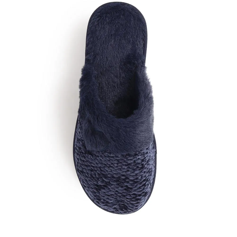 Faux Fur Mule Slippers  - INB40007 / 326 247