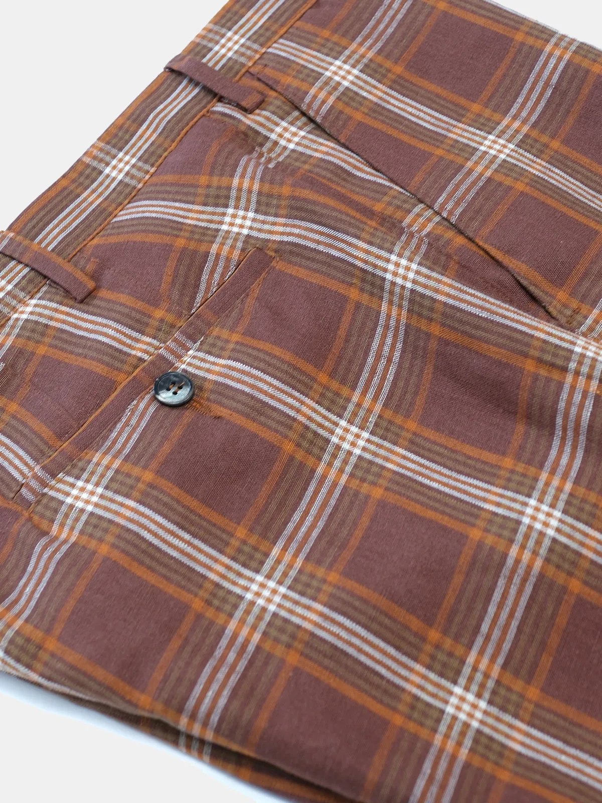 Fermo Shorts - Rust Linen Check