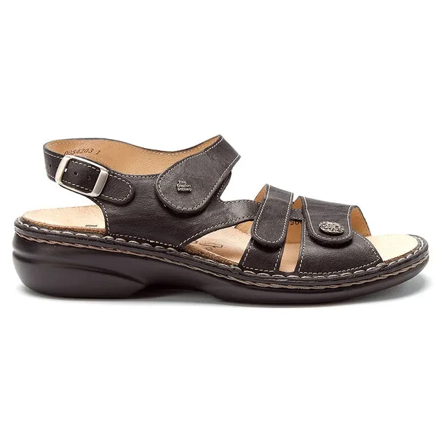 Finn Comfort Gomera Sandal Black Plisseelight (Women's)