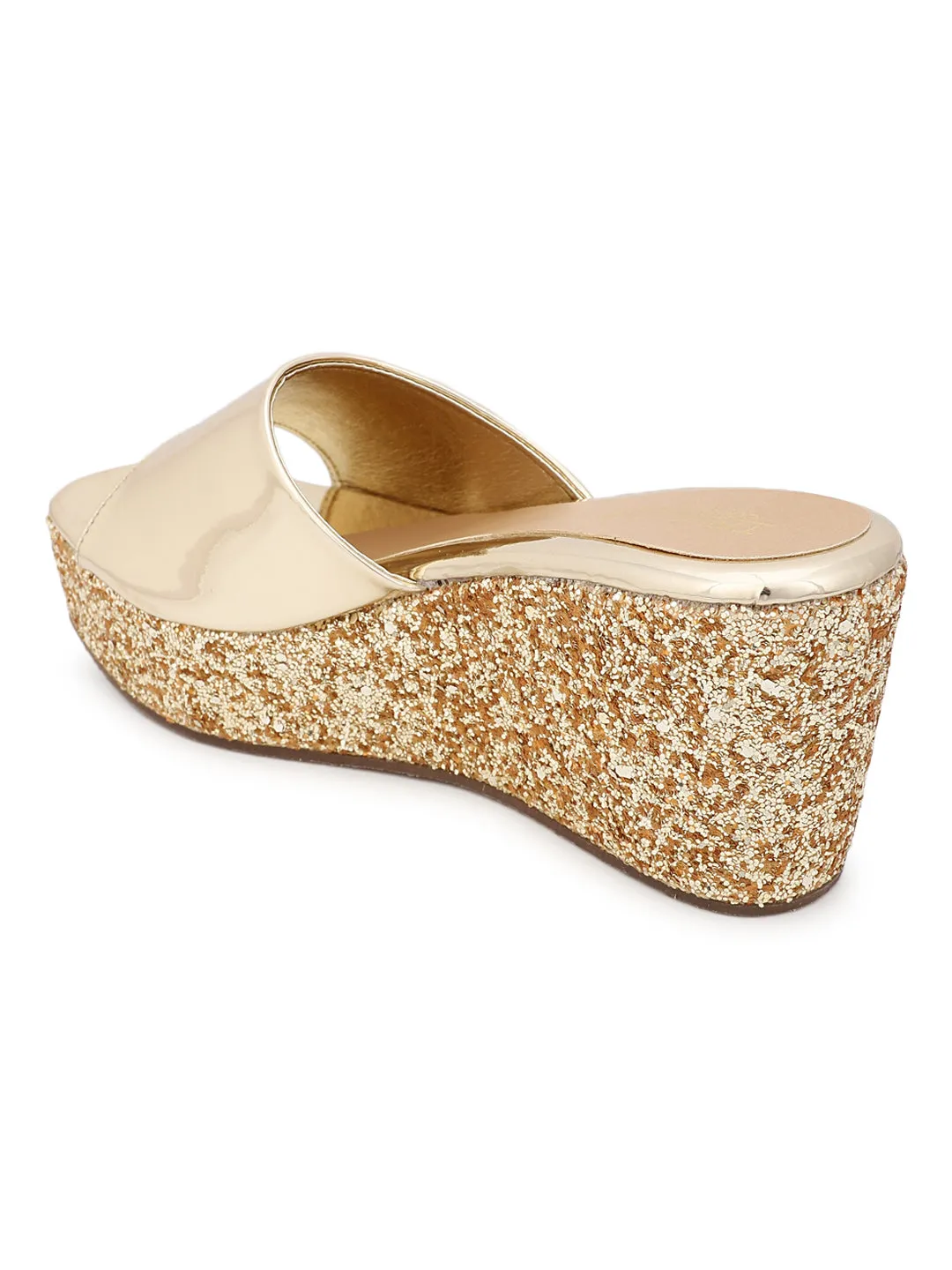 Gold Patent Slip-On Wedges (TC-ST-010-PGLD)