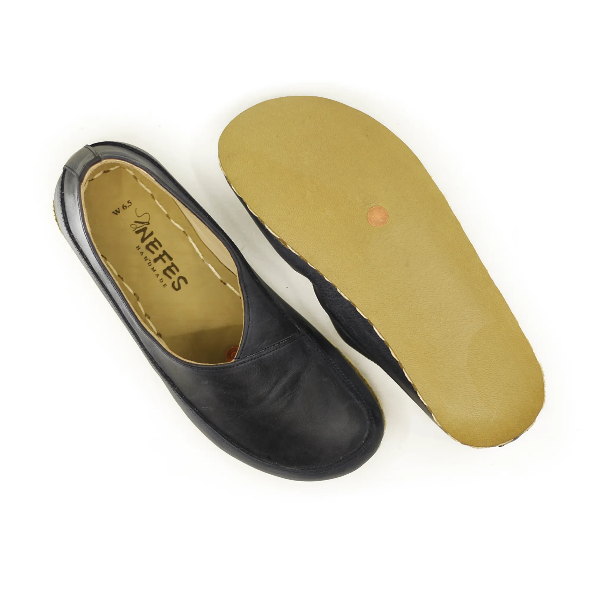 Handmade Barefoot Loafers for Women Navy Blue