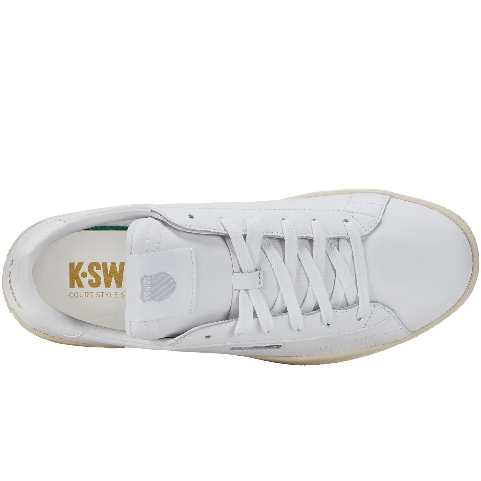 K-Swiss Mens SLAMMKLUB CC Leather Classic Trainers - White