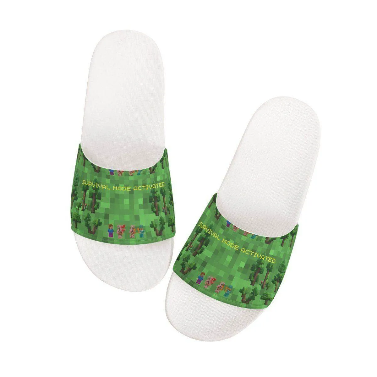 Kids Slide Sandals Teal pattern