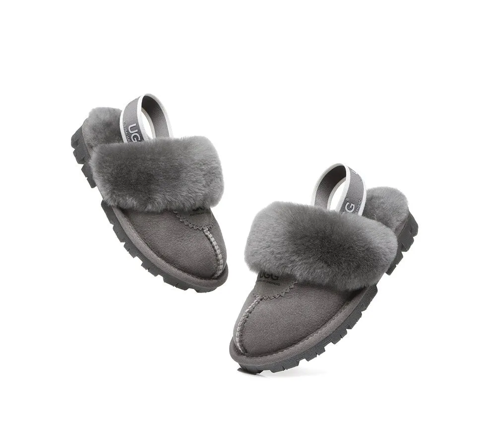 Kids Ugg Slingback Slippers Sandals Waffle Plus