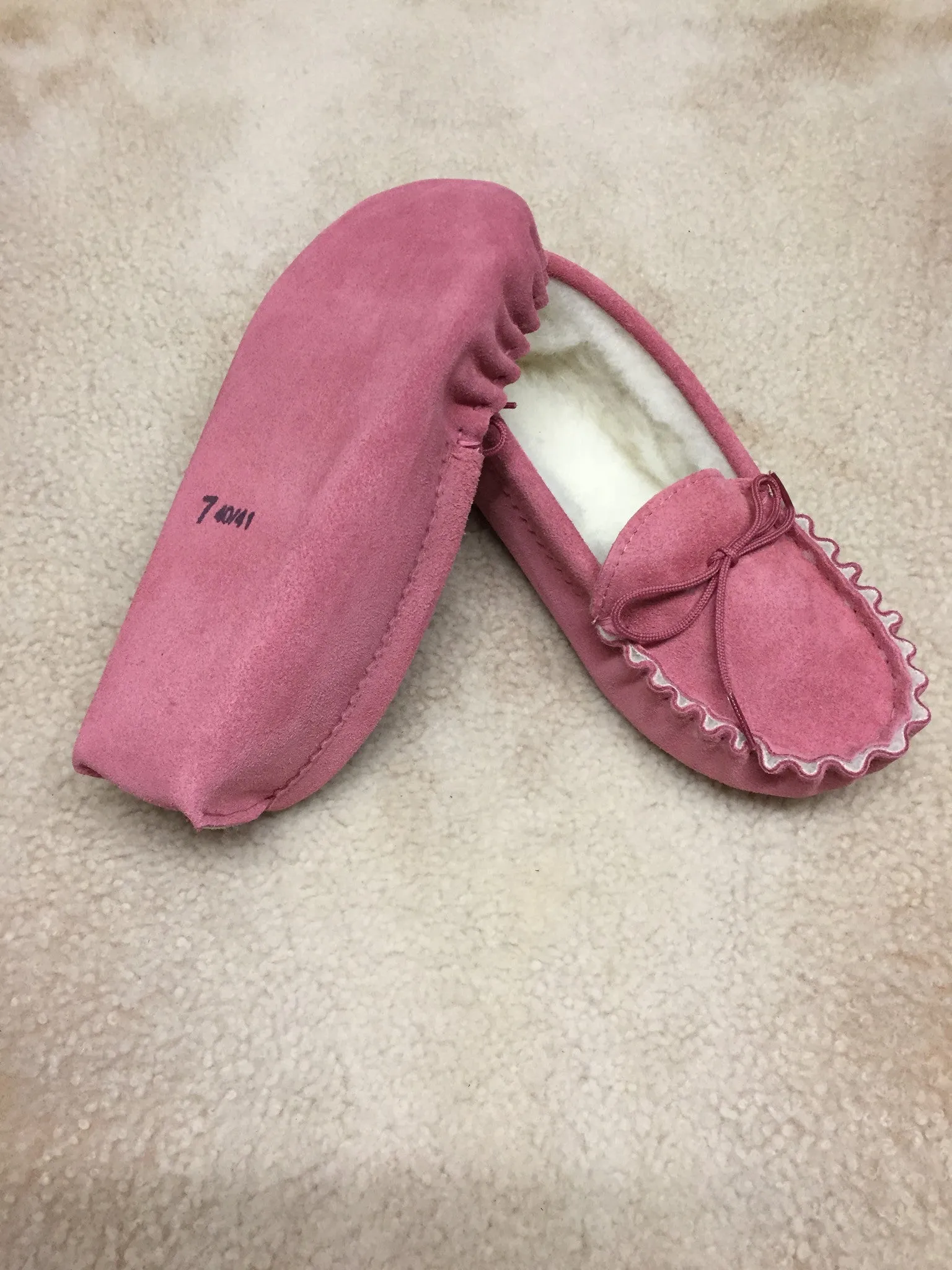 Ladies Suede Soft Sole Moccasin | Anne