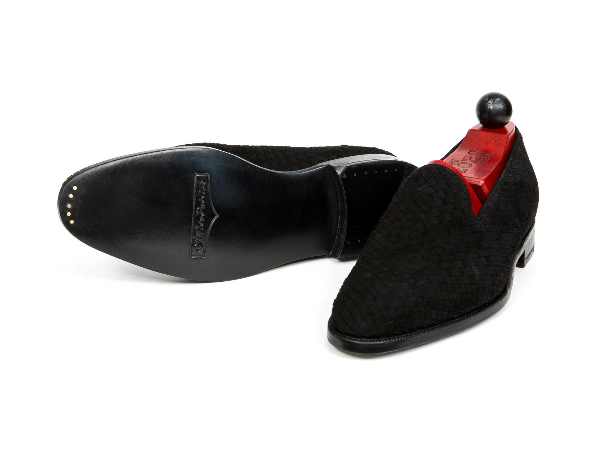 Laurelhurst II - MTO - Braided Black Suede - TMG Last - Single Leather Sole