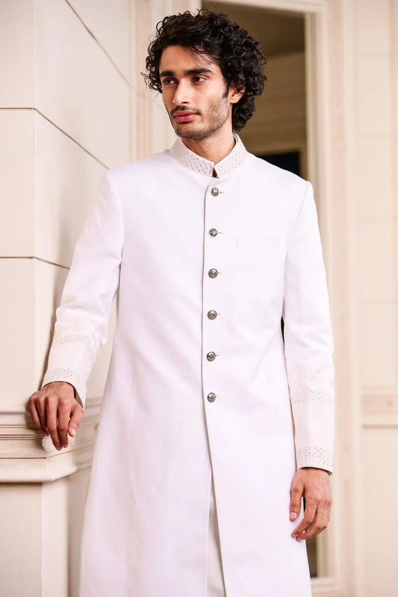 Linen Swaroski Sherwani