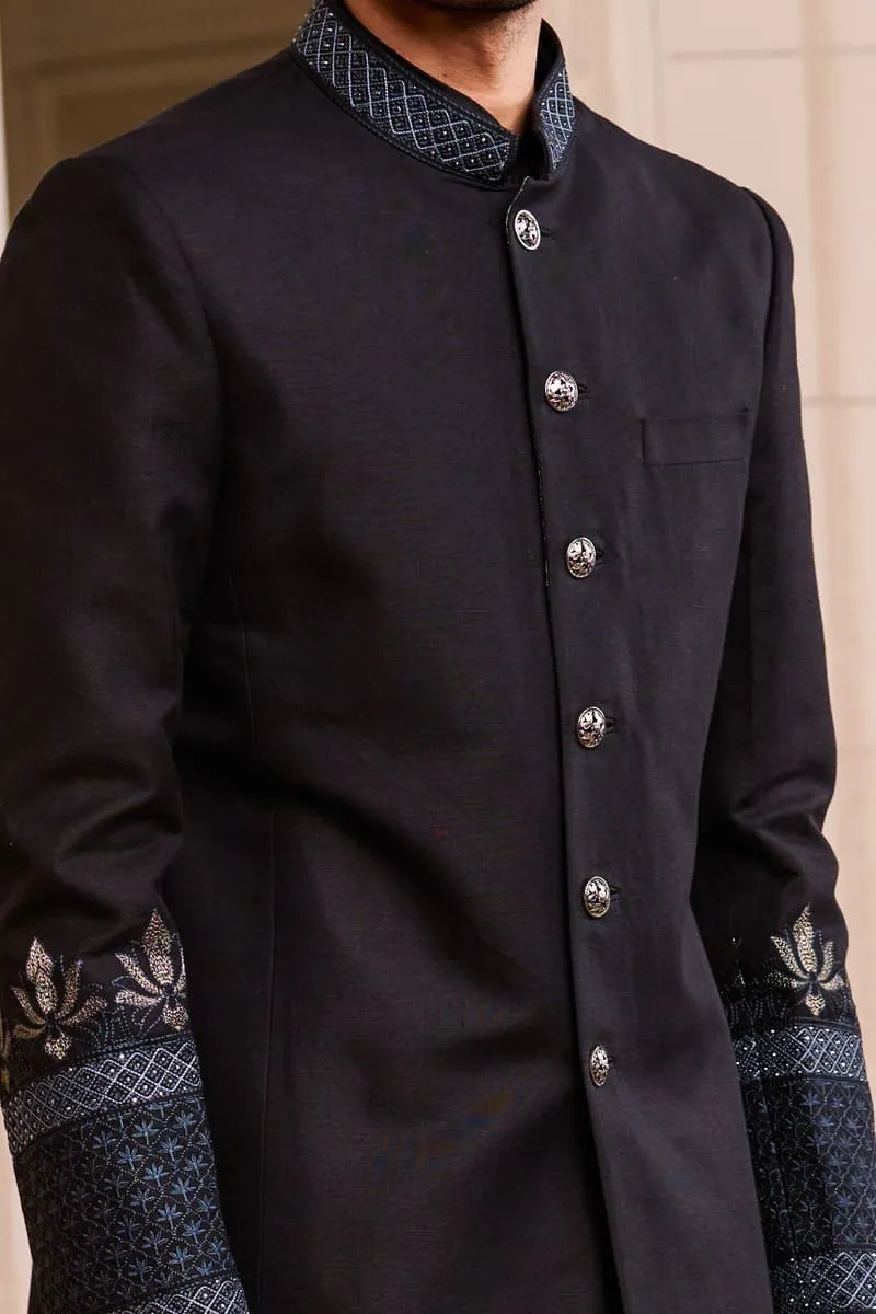 Linen Swaroski Sherwani