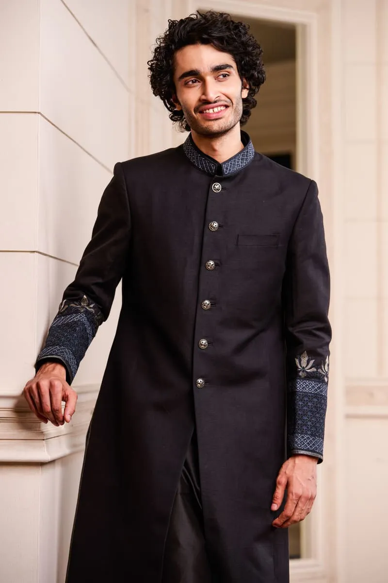 Linen Swaroski Sherwani