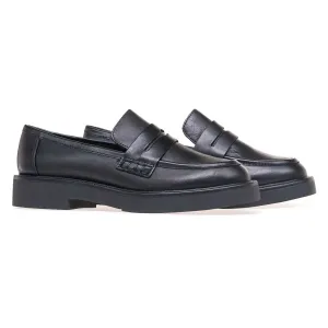 Marco Tozzi Black Leather Loafers for Casual Wear